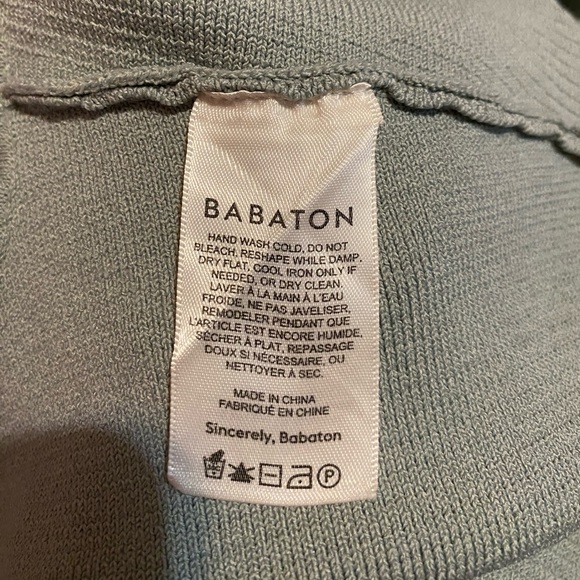 Aritzia Babaton Sculpt Knit One Shoulder Top in DUSKY GREEN (no longer sold) - Picture 6 of 7